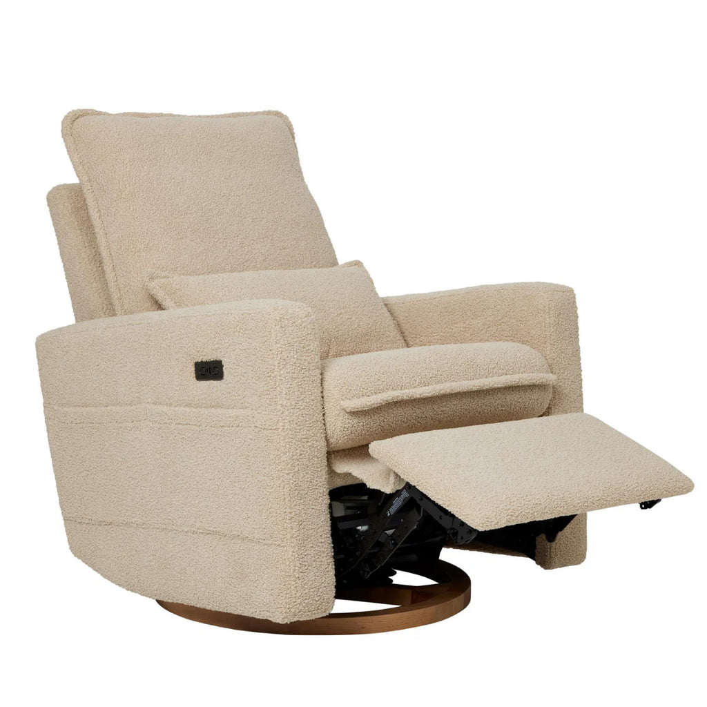 Frankie Electric Recliner Glider Nursery Chair in Taupe Teddy - The Baby Service - Chobham