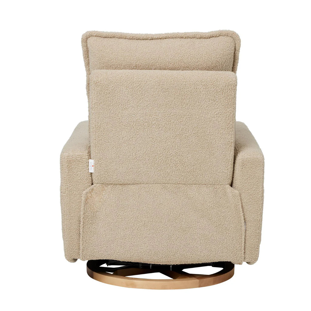 Frankie Electric Recliner Glider Nursery Chair in Taupe Teddy - The Baby Service - Back View
