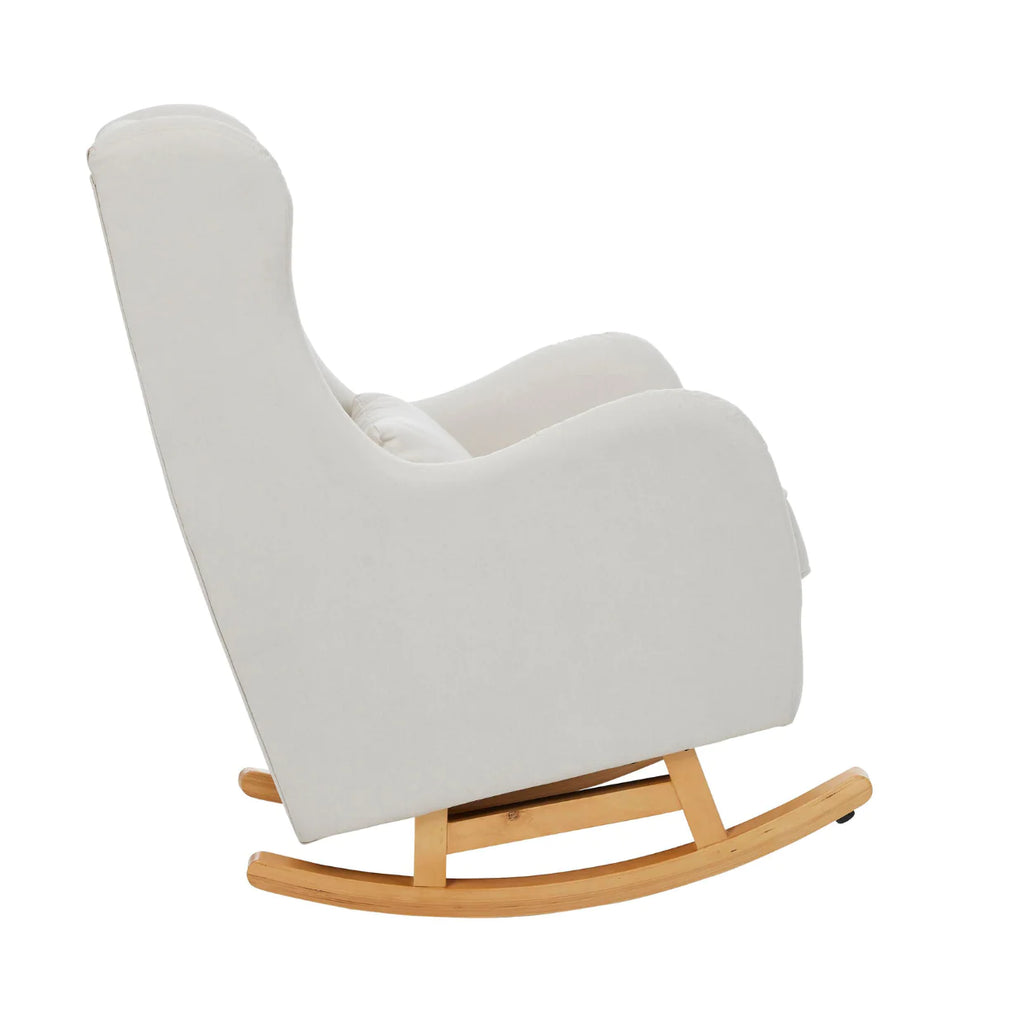 iL Tutto - Olivia Rocking Nursery Chair & Footstool in Oat - Side - The Baby Service
