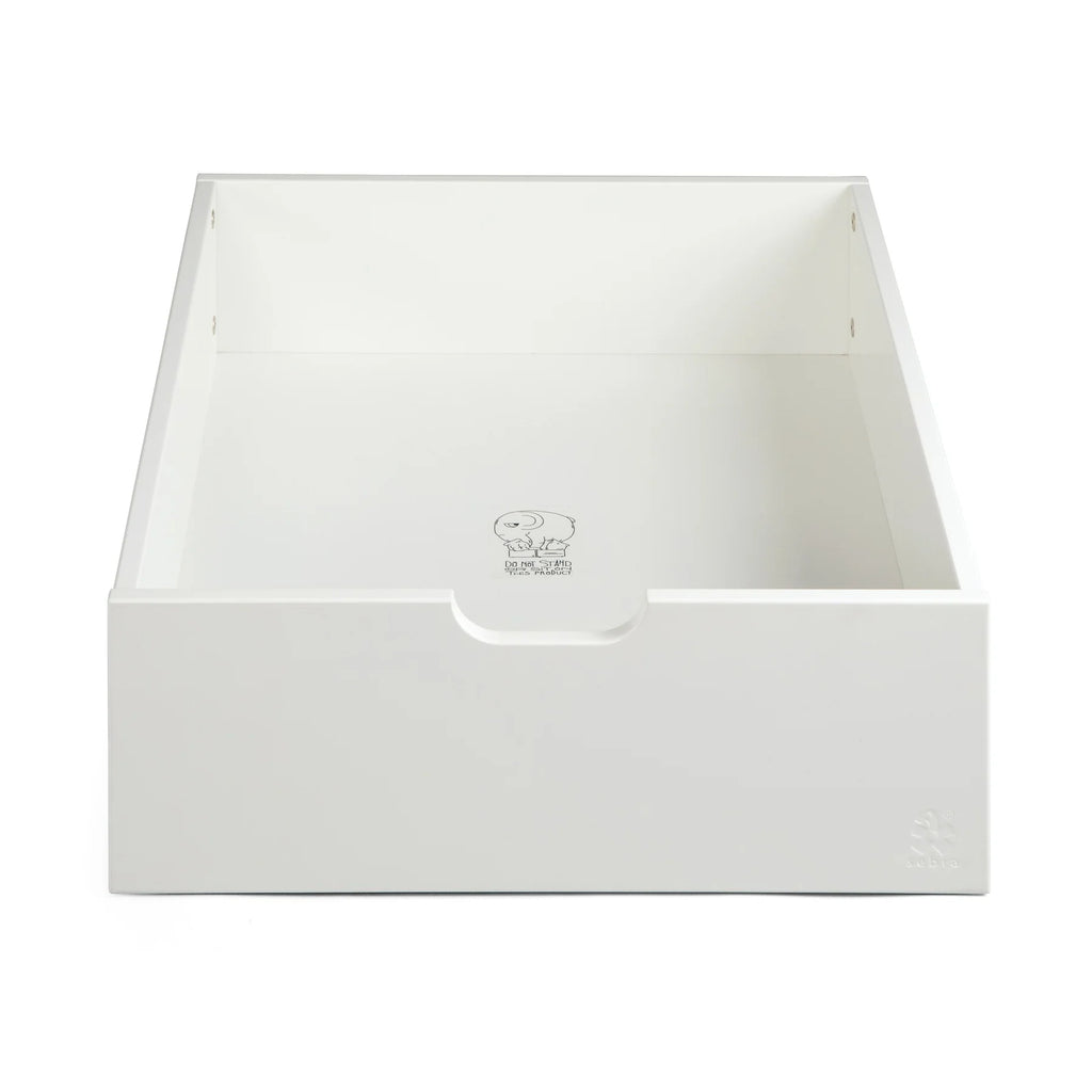Sebra Bed Drawer for Baby & Junior Bed – Classic White, front view