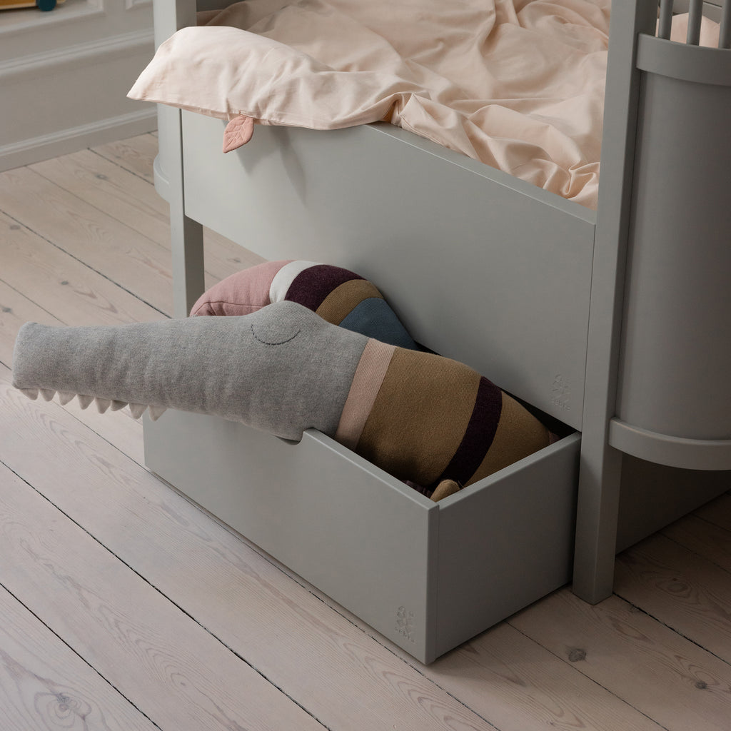 Sebra Bed Drawer for Baby & Junior Bed – Stone - Lifestyle