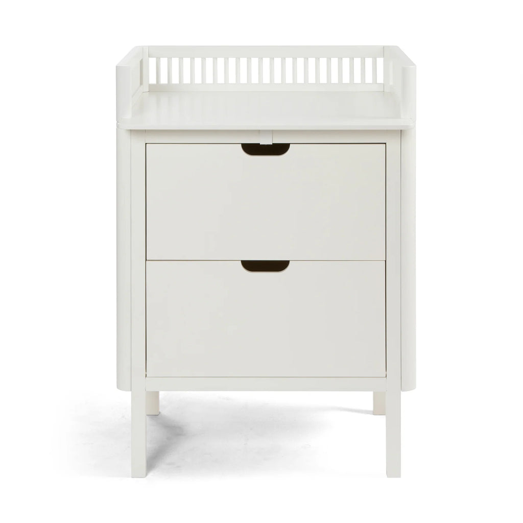 Sebra Changing Unit with Drawers in Classic White – front view