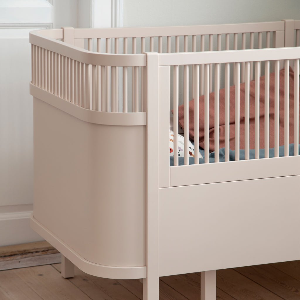 Sebra Cot Bed Baby & Junior - Birchbark rose
