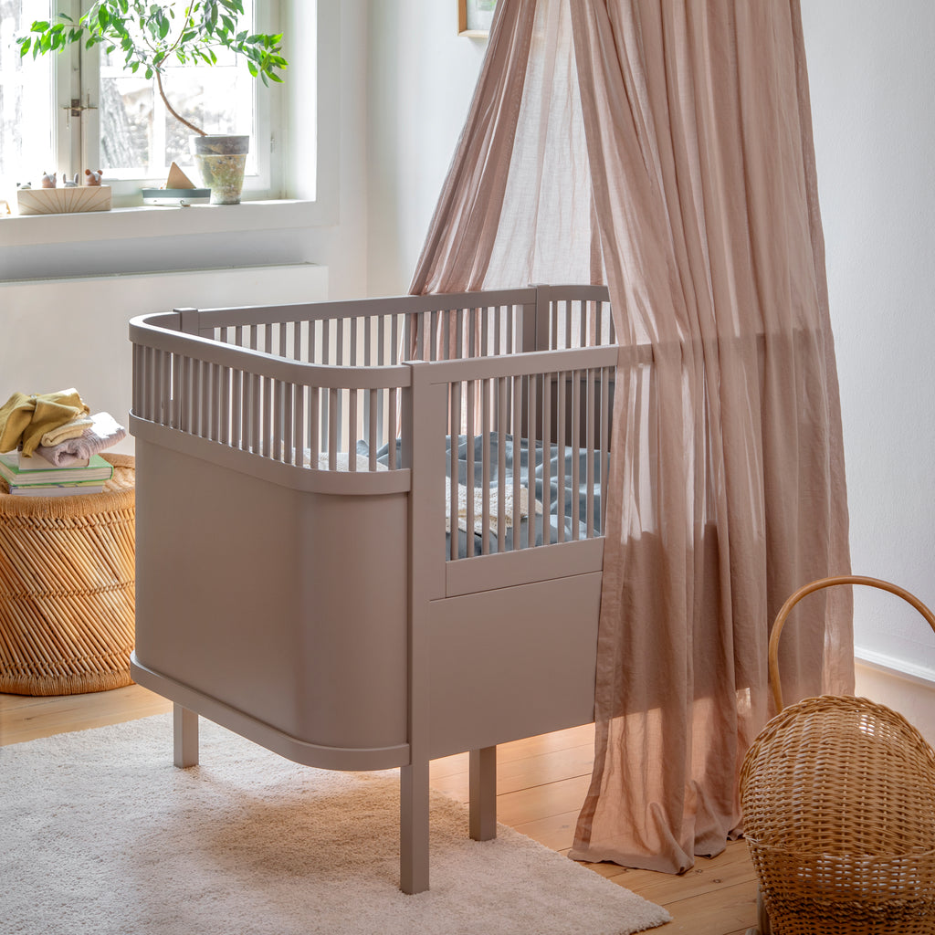 Sebra Cot Bed Baby & Junior - Jetty Beige - In Room 