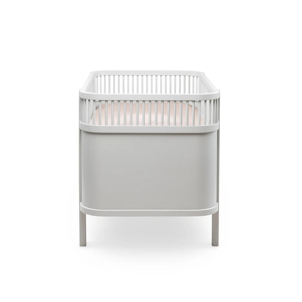 Sebra Cot Bed Baby & Junior - Stone grey - Side View