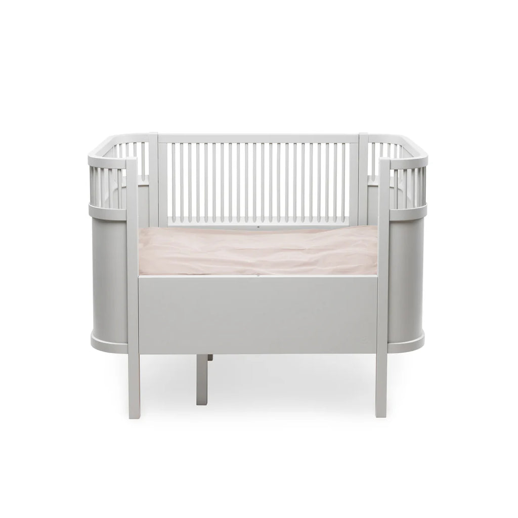 Sebra Cot Bed Baby & Junior - Stone grey - Side Down