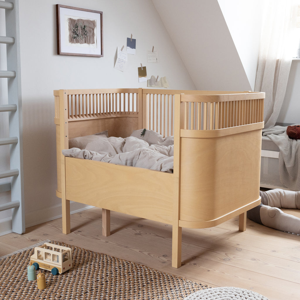 Sebra Cot Bed Baby & Junior - Wooden Edition - The Baby Service - Side Off