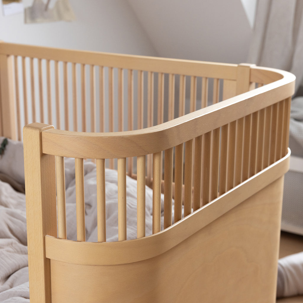 Sebra Cot Bed Baby & Junior - Wooden Edition - The Baby Service - Close Up