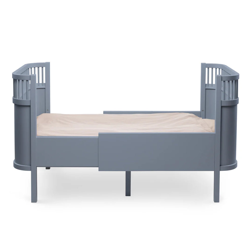 Sebra Baby & Jr. Bed in Forest Lake Blue extended to junior size for children up to 7 years
