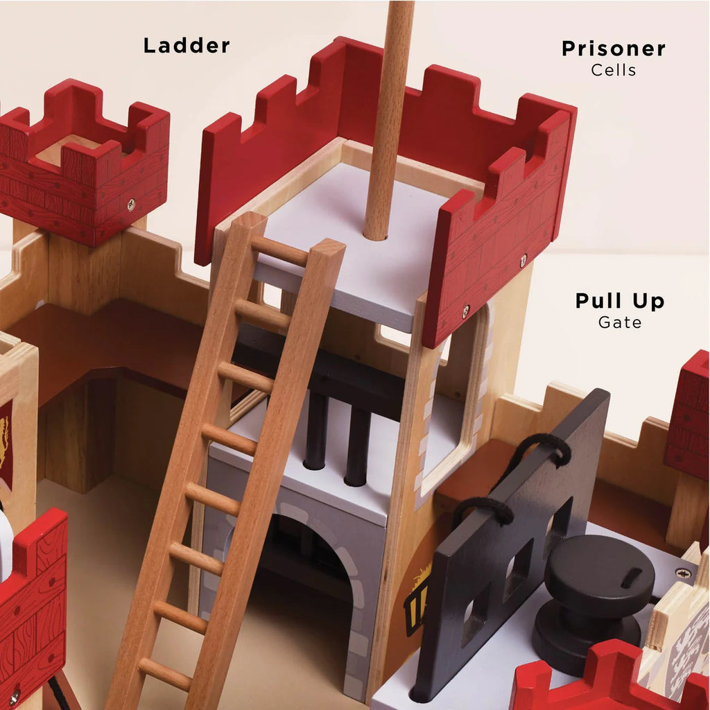 Le Toy Van - Lionheart Wooden Castle - Close Up - The Baby Service
