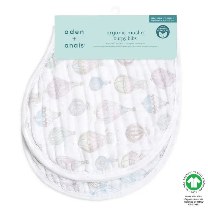 Aden + Anais Burpy Bibs 2 Pack - Above The Clouds - Thebabyservice.com