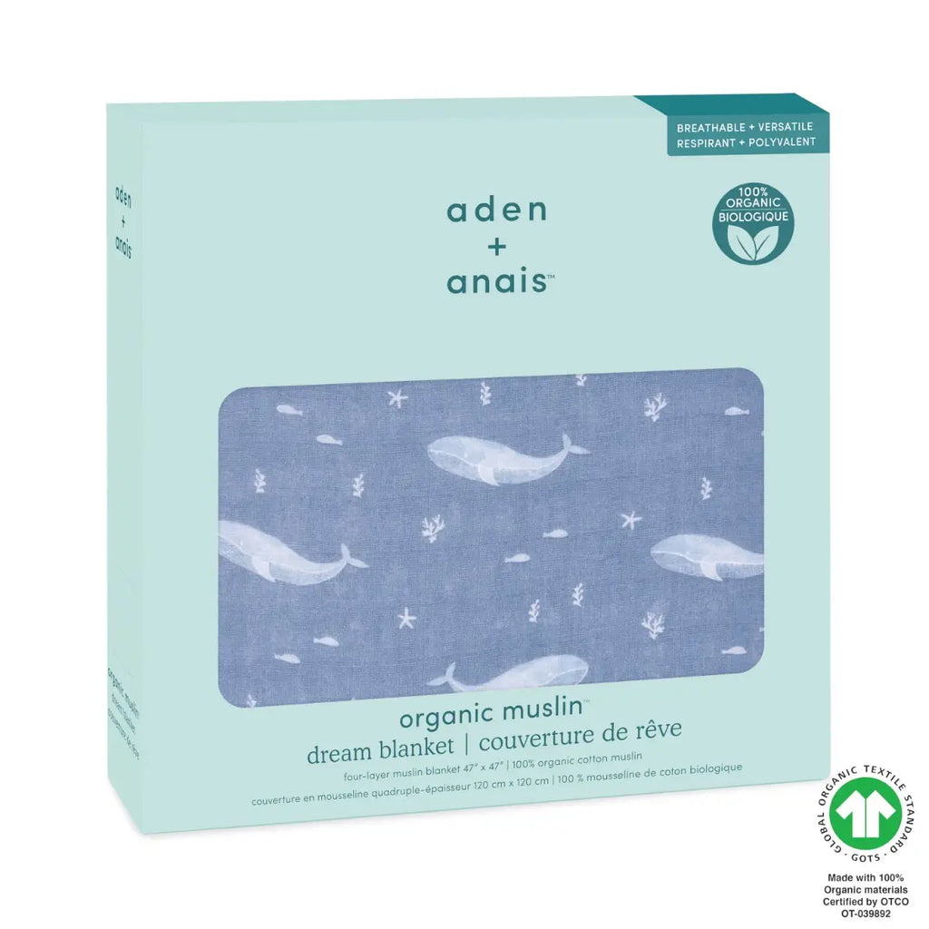 Aden + Anais - Oceanic Deep Sea Organic Dream Blanket - The Baby Service