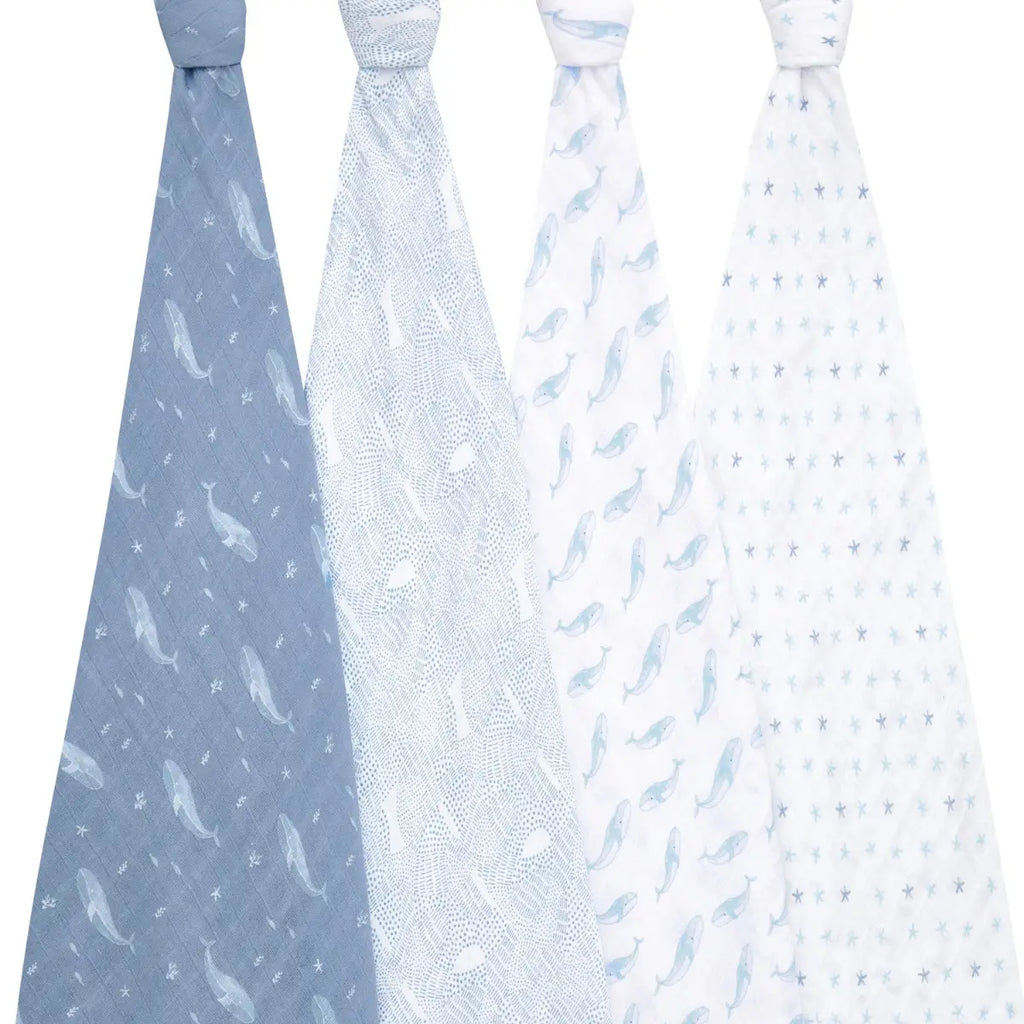 Aden + Anais - Oceanic Organic Swaddles 4 Pack - Gifts - The Baby Service