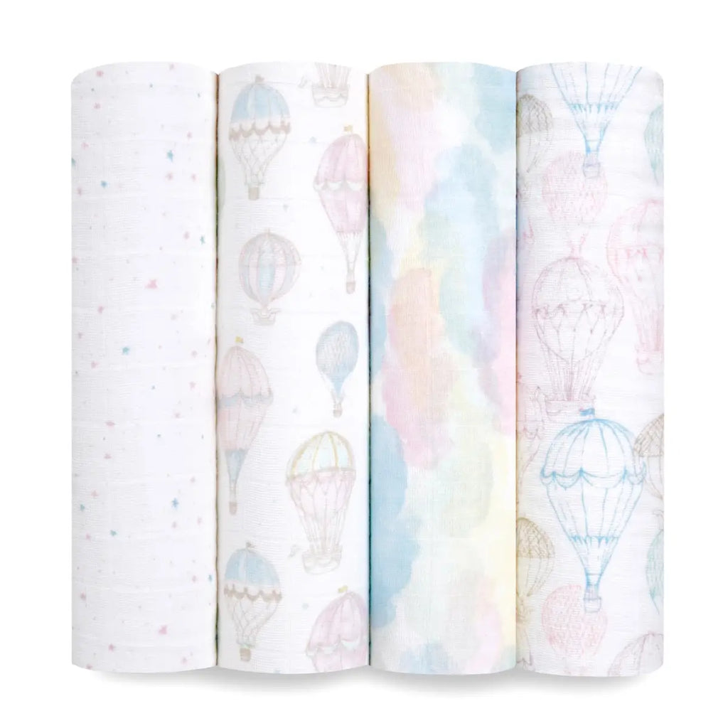 Aden + Anais - Above The Clouds Organic Swaddles 4 Pack - Gifts - The Baby Service