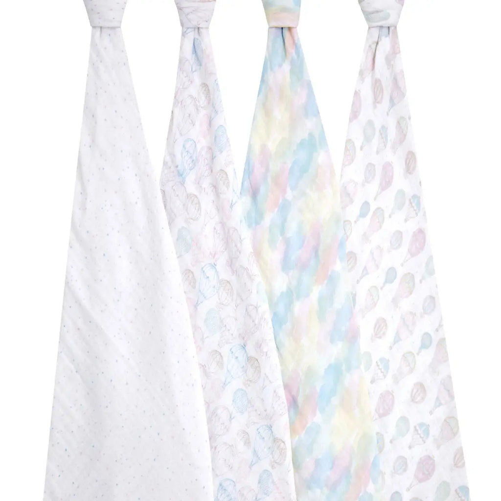 Aden + Anais - Above The Clouds Organic Swaddles 4 Pack - The Baby Service