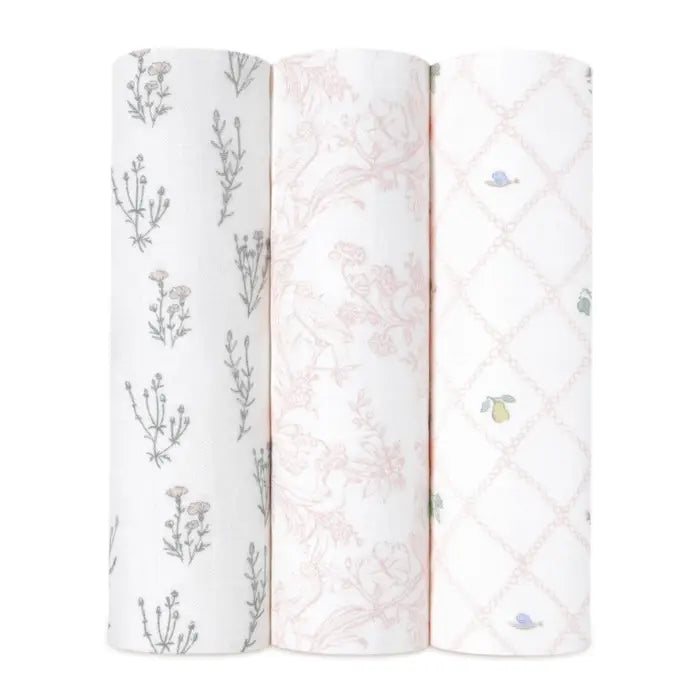 Aden + Anais French Floral Silky Soft Swaddles 3 Pack - The Baby Service