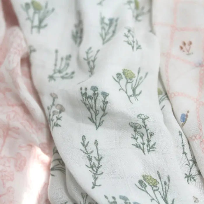 Aden + Anais French Floral Silky Soft Swaddles 3 Pack - The Baby Service