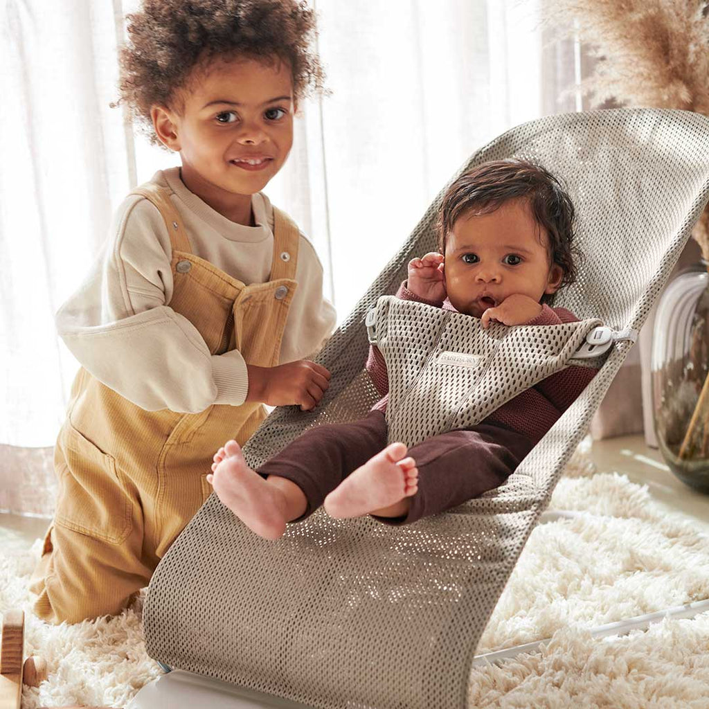 BabyBjorn Bouncer Bliss Mesh - Grey Beige - Thebabyservice.com