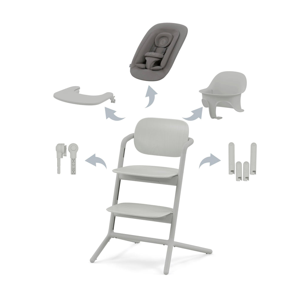 CYBEX LEMO 4-in-1 Highchair Set - Suede Grey - The Baby Service