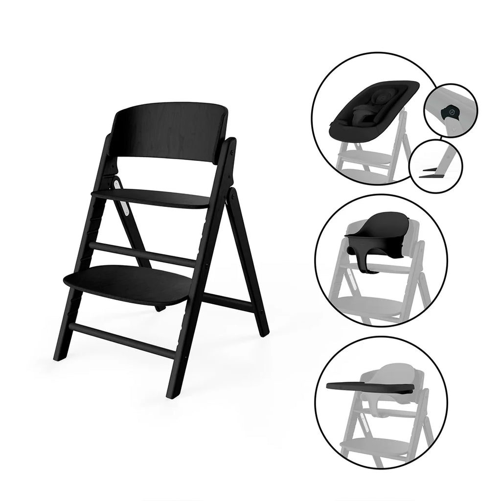 CYBEX Click & Fold 4 In 1 Highchair - Nursery - The Baby Service - Black Bouncer