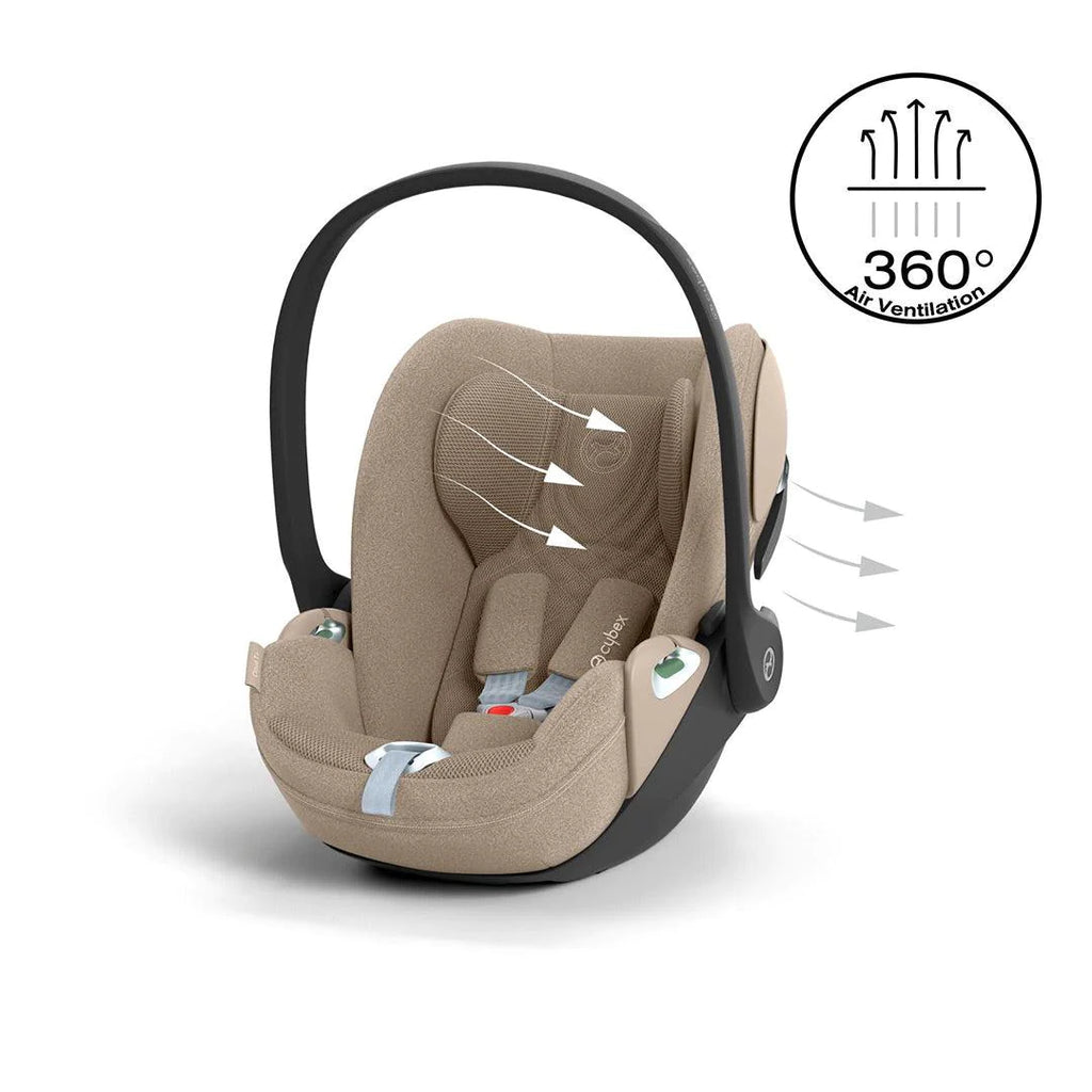 CYBEX Cloud T i-Size Plus Car Seat - Cozy Beige - The Baby Service