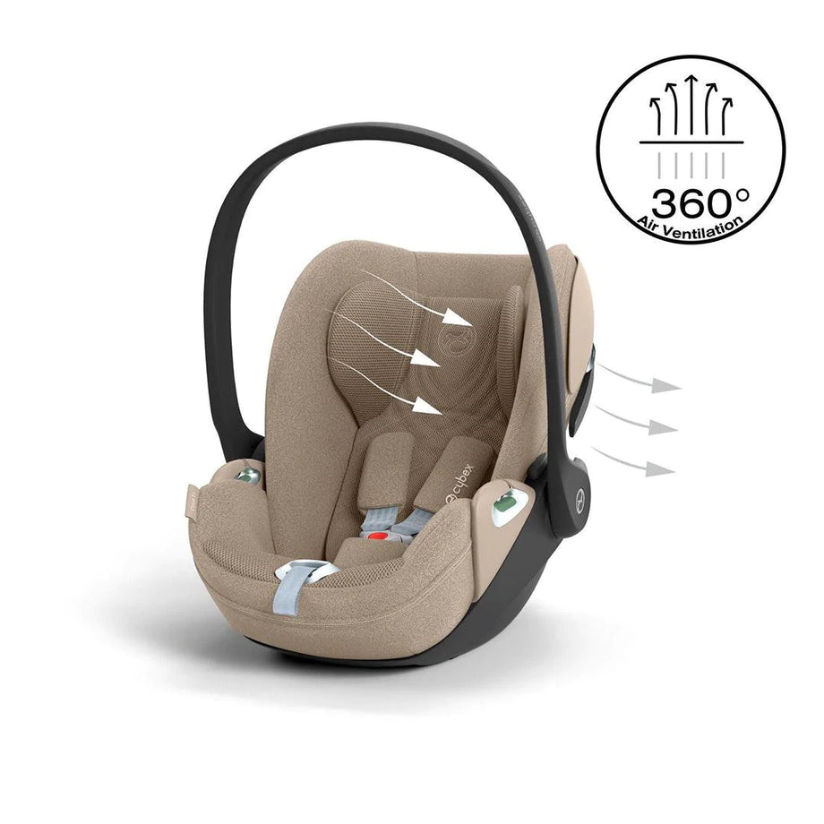 CYBEX Cloud T i-Size Plus Car Seat - Cozy Beige | The Baby Service CYBEX Cloud T i-Size Plus Car Seat - Cozy Beige | The Baby Service