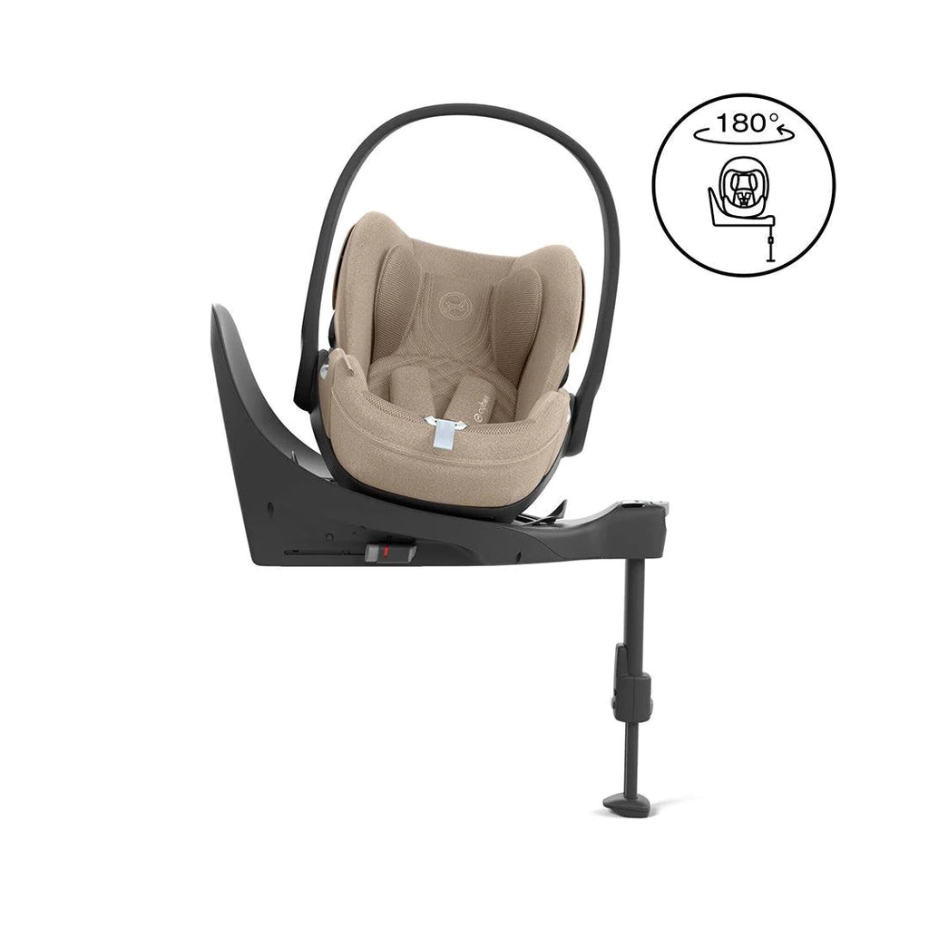 CYBEX Cloud T i-Size Plus Car Seat - Cozy Beige - Swivel - The Baby Service