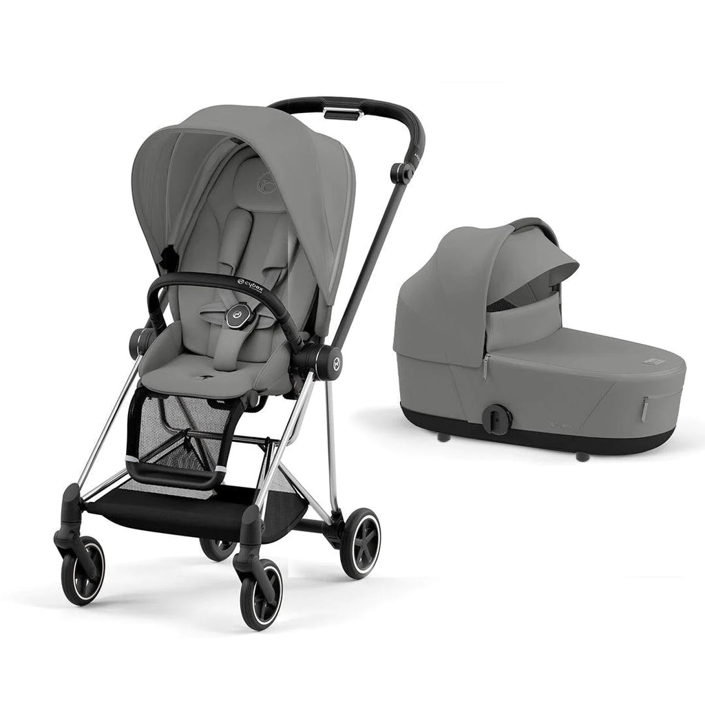 CYBEX MIOS Pushchair - Mirage Green - Chrome Black - Cot - The Baby Service
