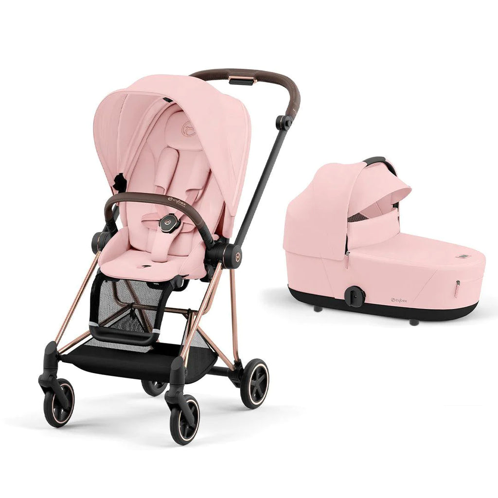 CYBEX MIOS Pushchair - Peach Pink - Rose Gold - Cot - The Baby Service