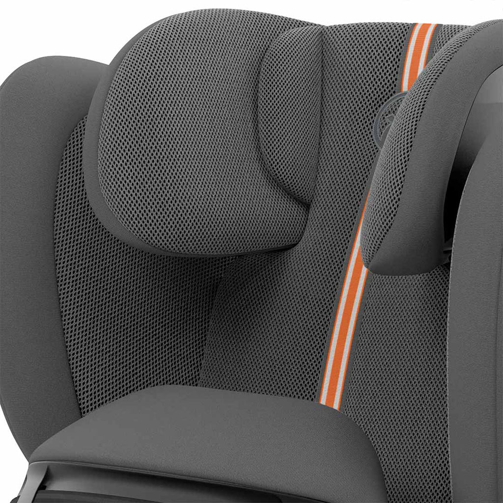 CYBEX Pallas G i-Size Plus Car Seat - Lava Grey - Close Up - The Baby Service