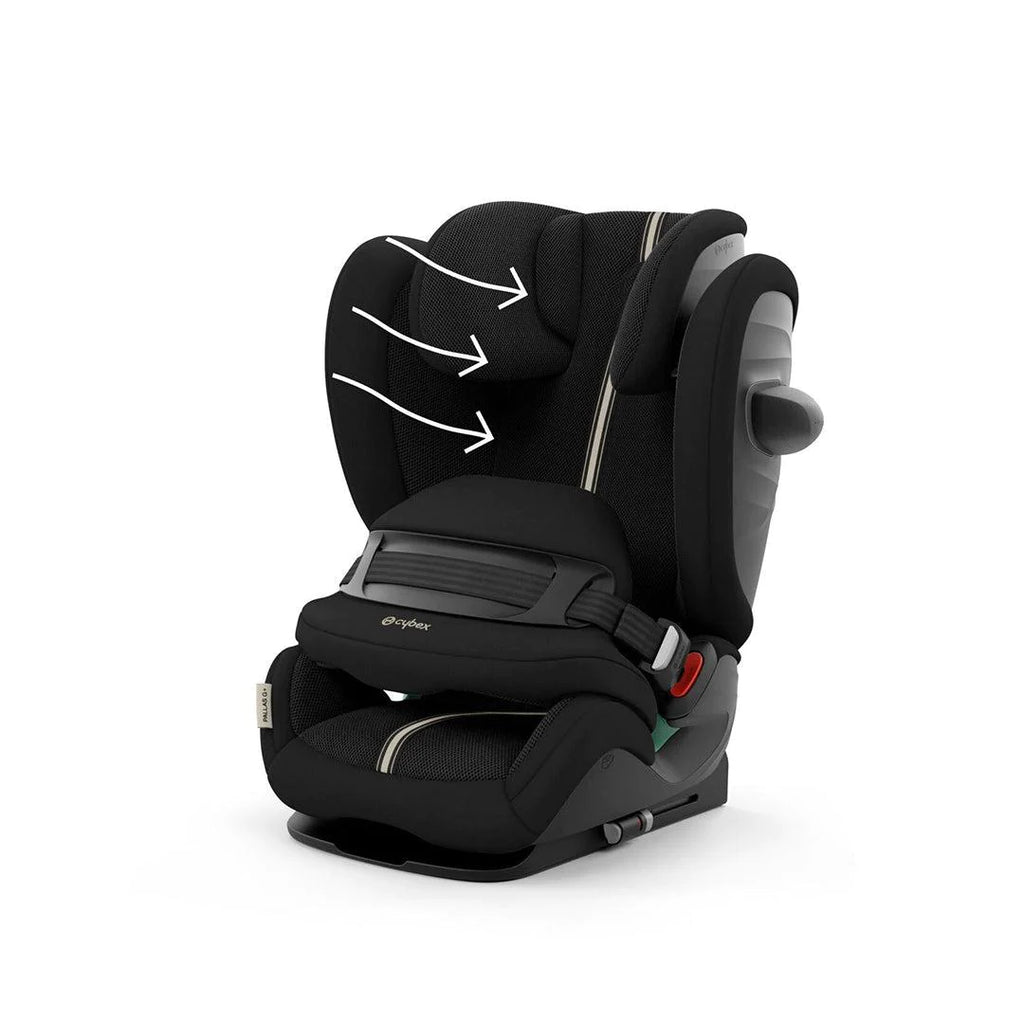 CYBEX Pallas G i-Size Plus Car Seat - Moon Black - Ventilation - The Baby Service