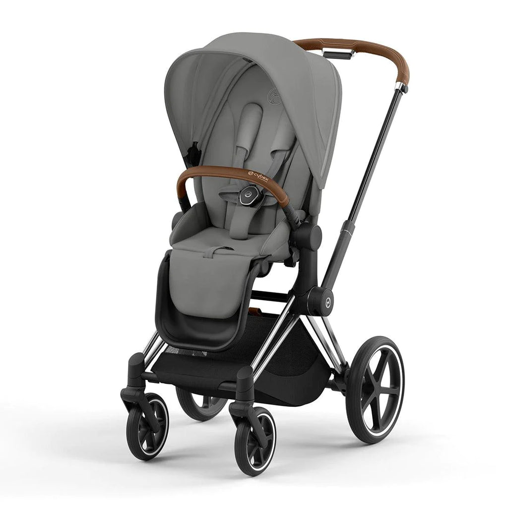 CYBEX PRIAM Pushchair - Mirage Grey - Chrome Brown - The Baby Service