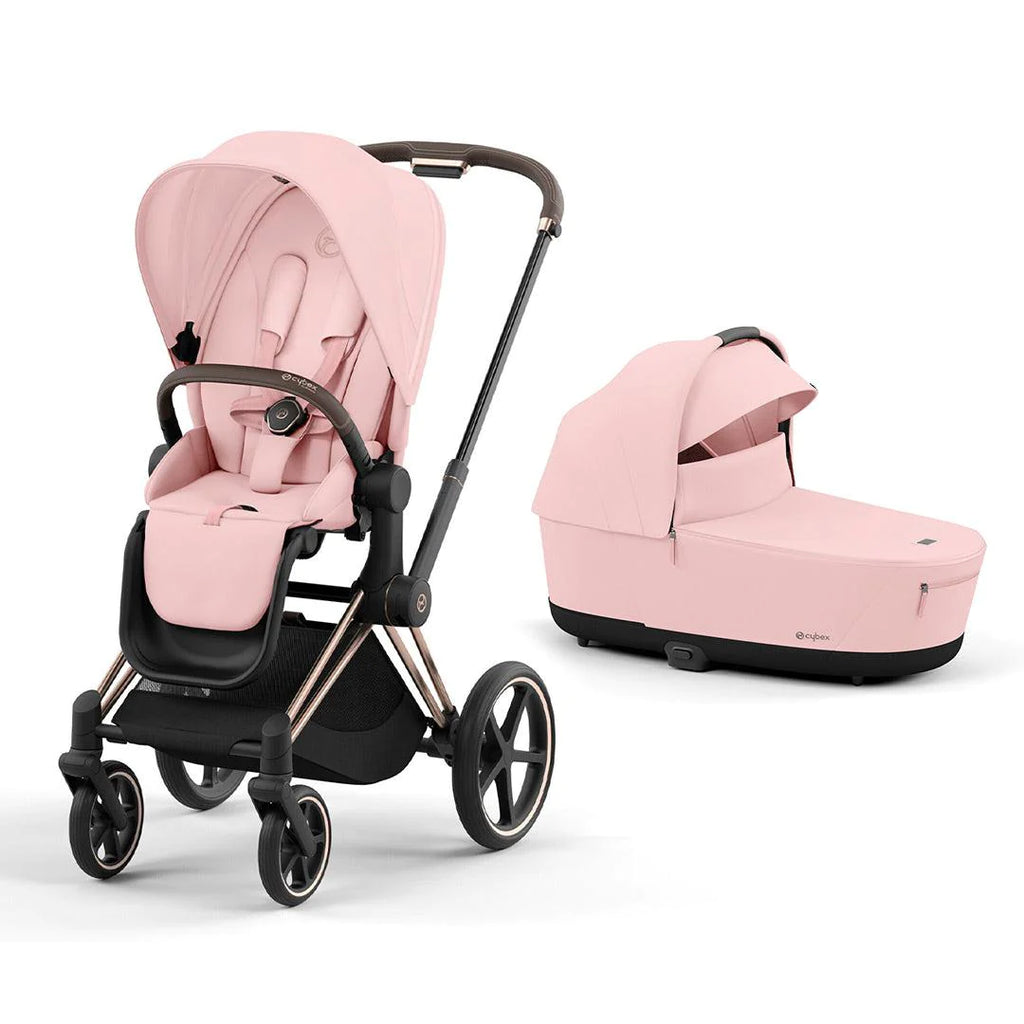 CYBEX PRIAM Pushchair - Peach Pink - Rose Gold Lux Cot - The Baby Service