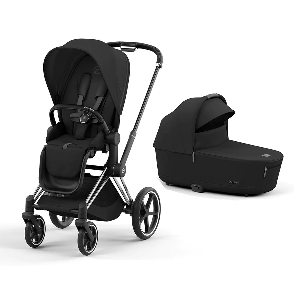 CYBEX PRIAM Pushchair - Sepia Black - Chrome Black - Lux Cot - The Baby Service