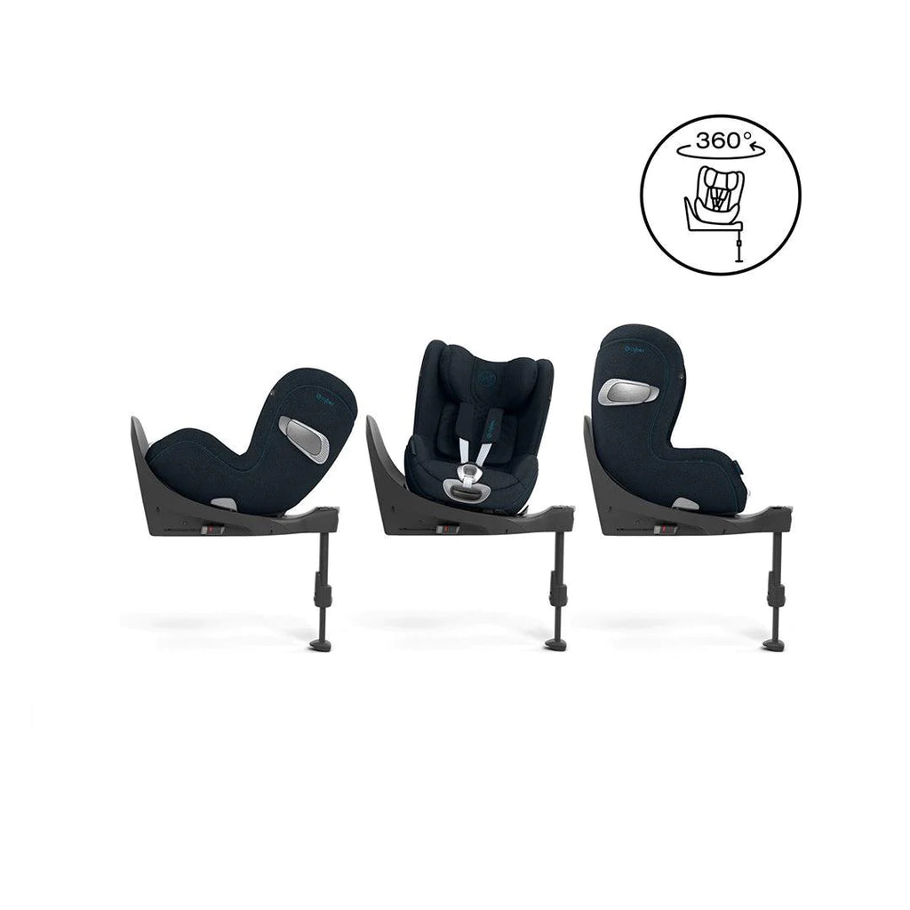 CYBEX Sirona T i-Size Plus Car Seat - Nautical Blue - The Baby Service - Rotation