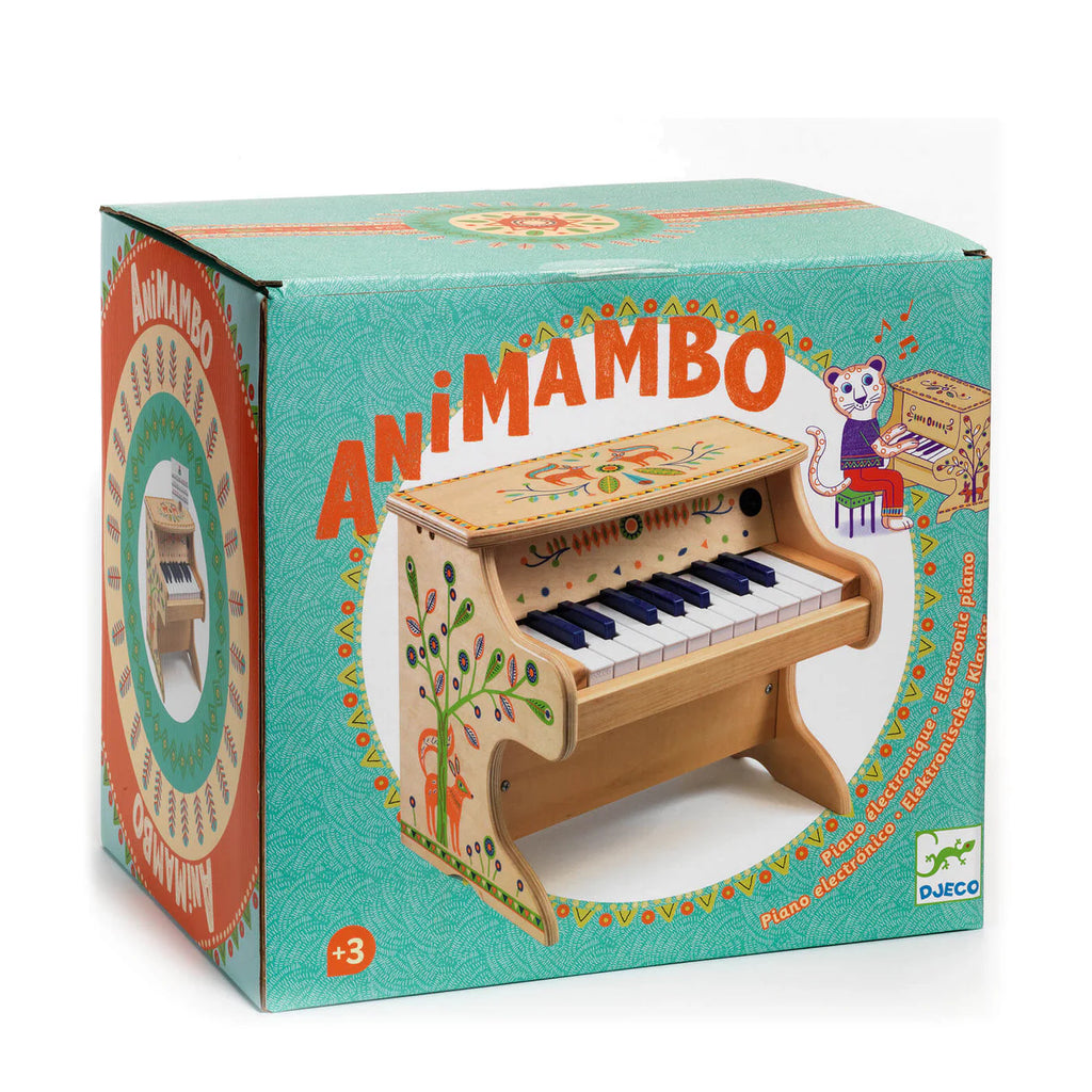 Djeco Animambo Wooden Electric Piano - Toys - The Baby Service - Boxed