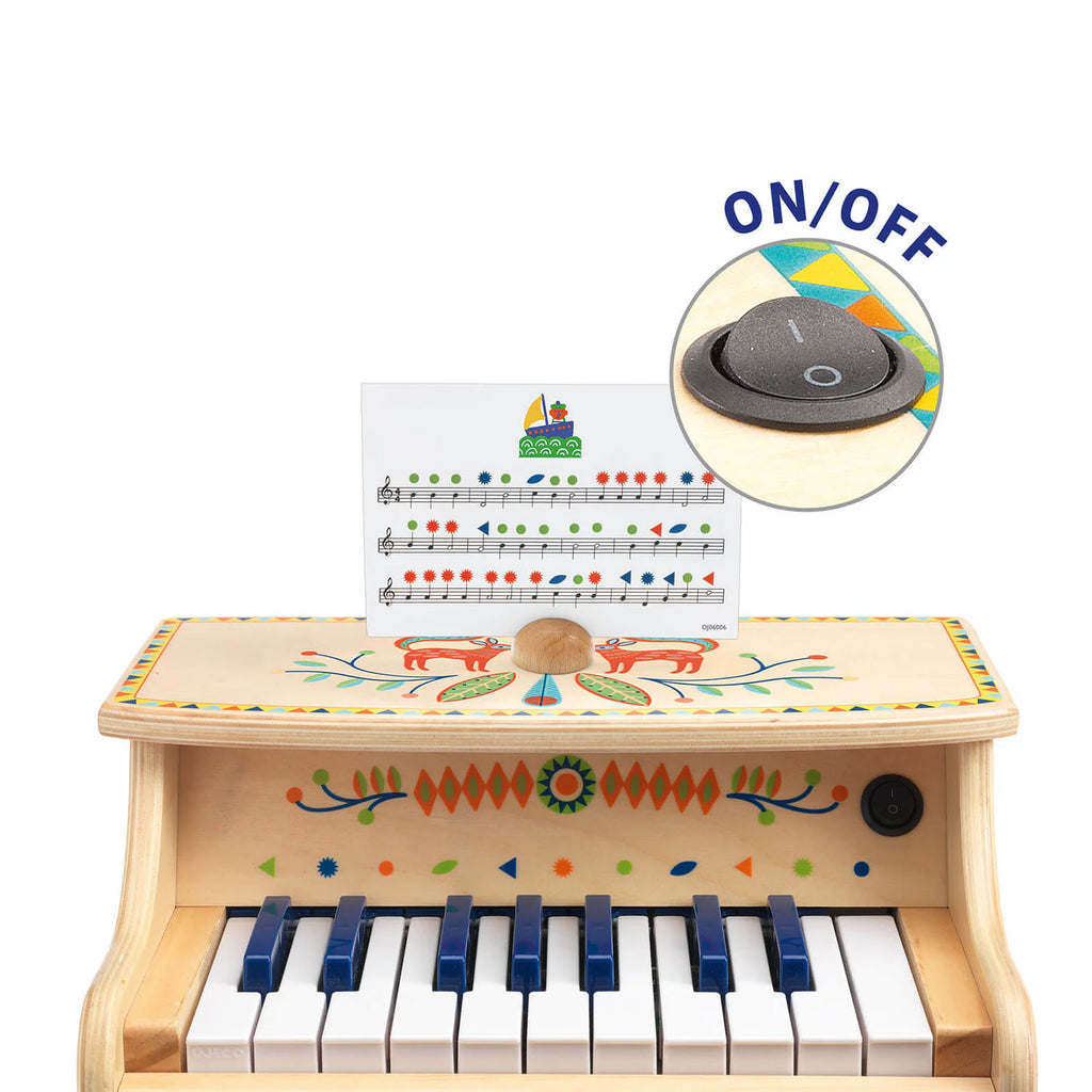 Djeco Animambo Wooden Electric Piano - Toys - The Baby Service