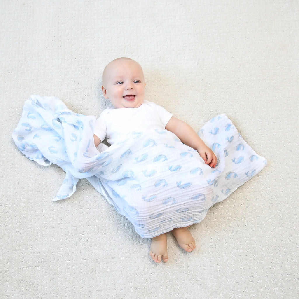 Aden + Anais Essentials Classic Swaddle Blankets - Natural History - 4 Pack - Lifetsyle - The Baby Service