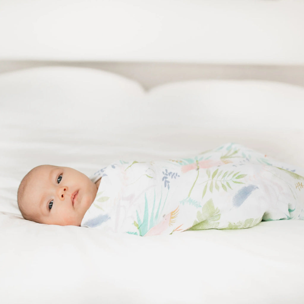 Aden + Anais Essentials Classic Swaddle Blankets - Tropicalia - 4 Pack - Lifestyle - The Baby Service
