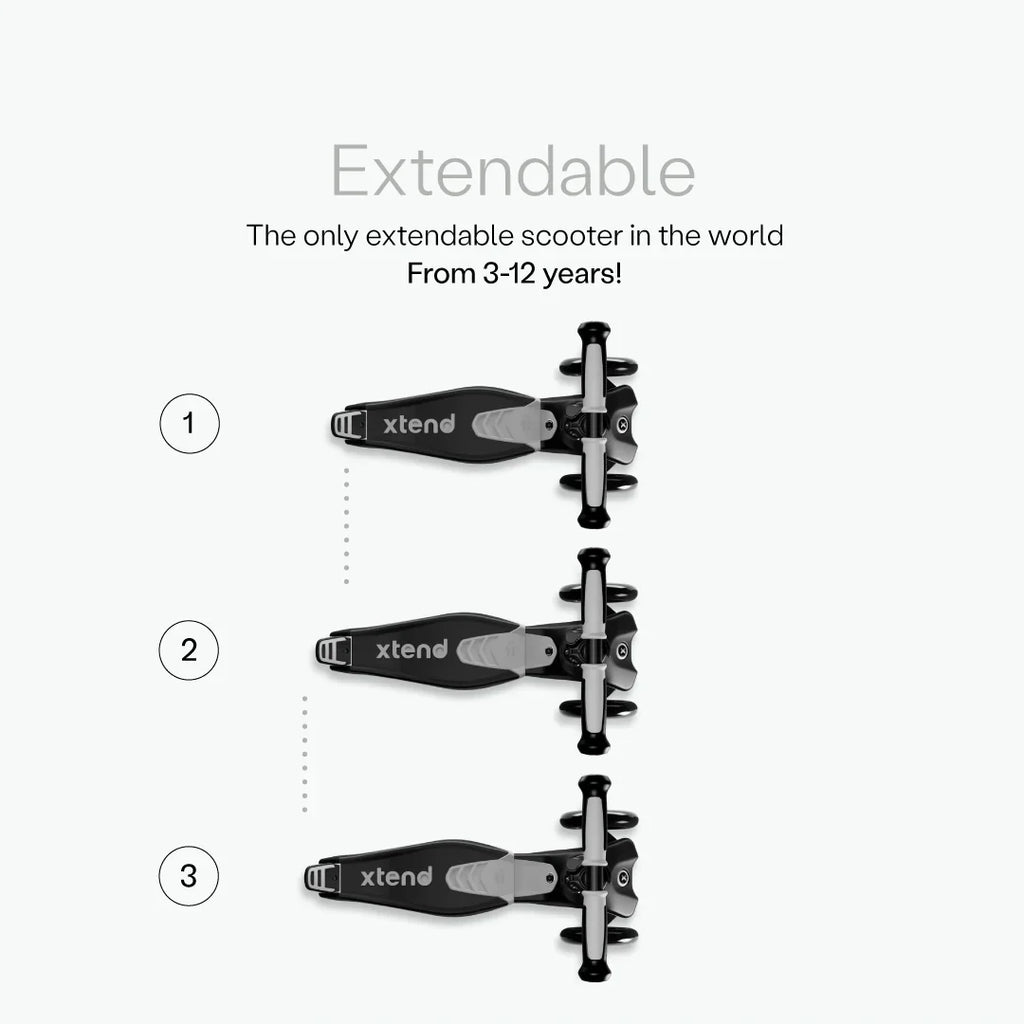smarTrike Xtend Ride On Scooter Plus From 12 Months to 12 Years - Cool Grey - The Baby Service