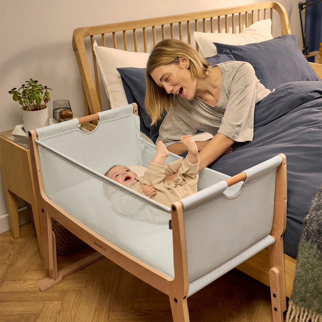 Snuzpod Studio Bedside Crib - Stockholm Natural - Mother and Baby - The Baby Service