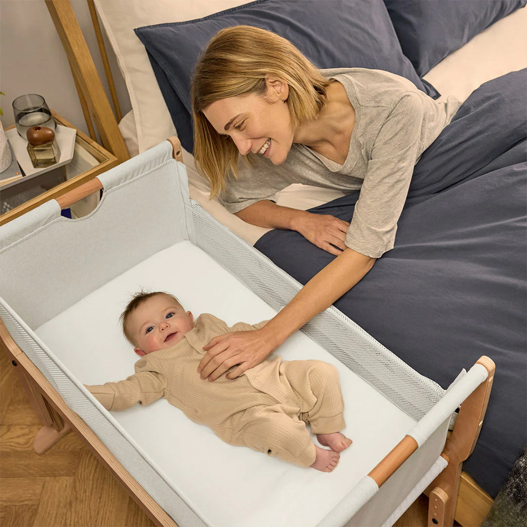 Snuzpod Studio Bedside Crib - Stockholm Natural - The Baby Service