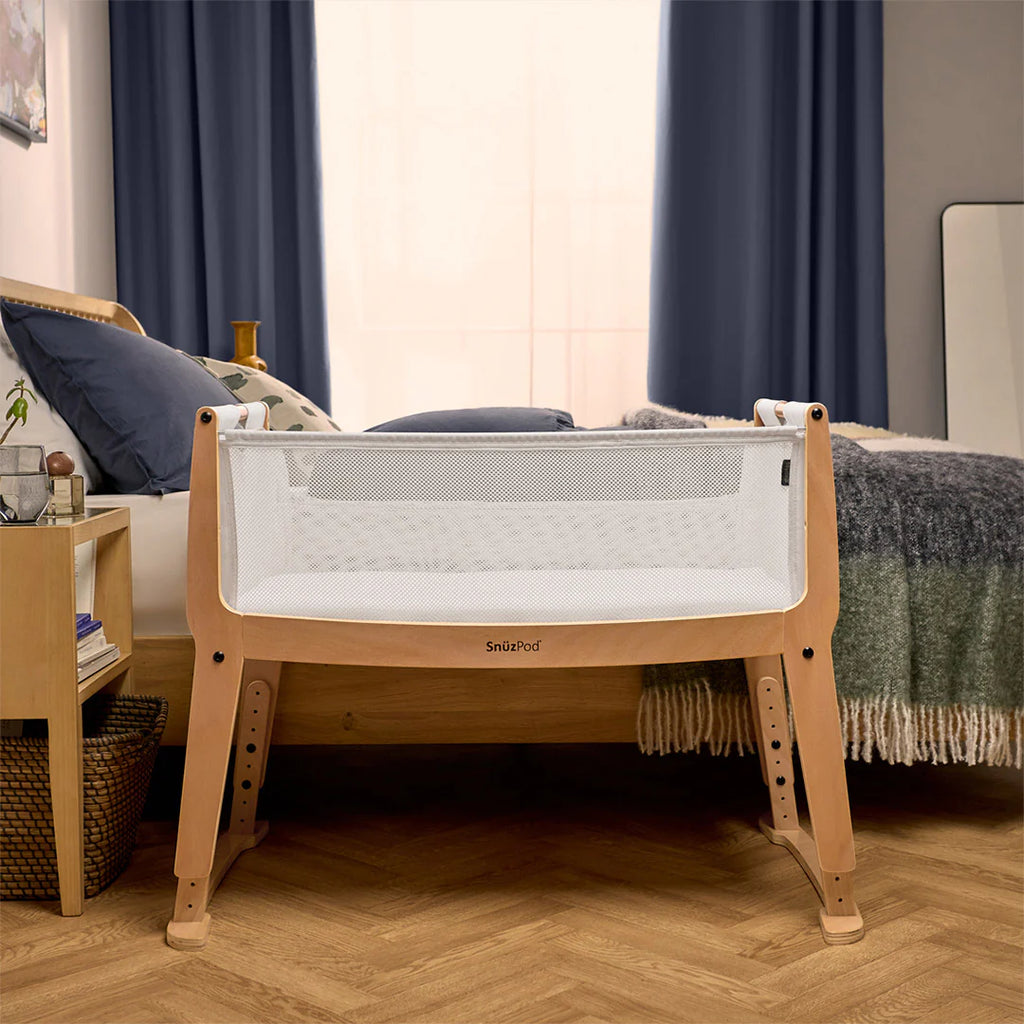Snuzpod Studio Bedside Crib - Stockholm Natural - Lifestyle - The Baby Service