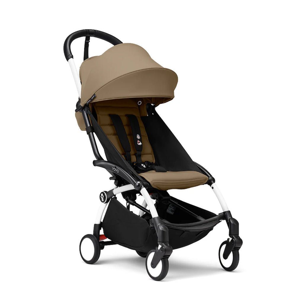 Stokke YOYO³ Stroller from 6 - The Baby Service - Toffee on White Frame