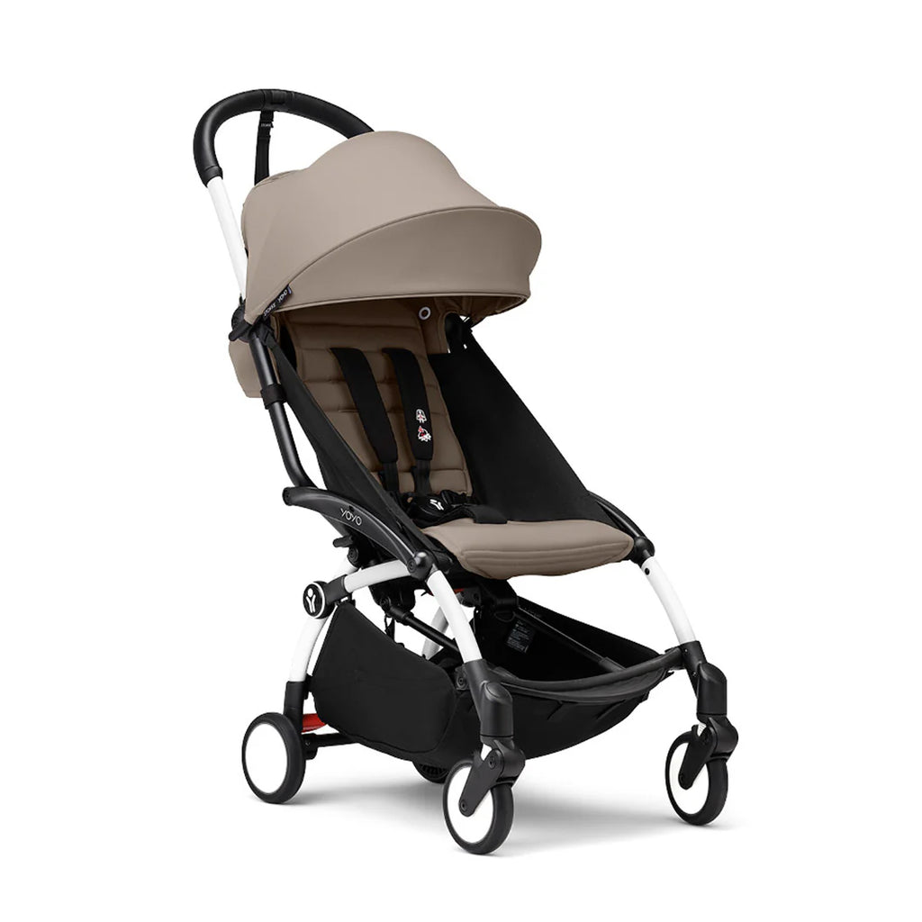 Stokke YOYO³ Stroller from 6 - The Baby Service - Taupe on white frame