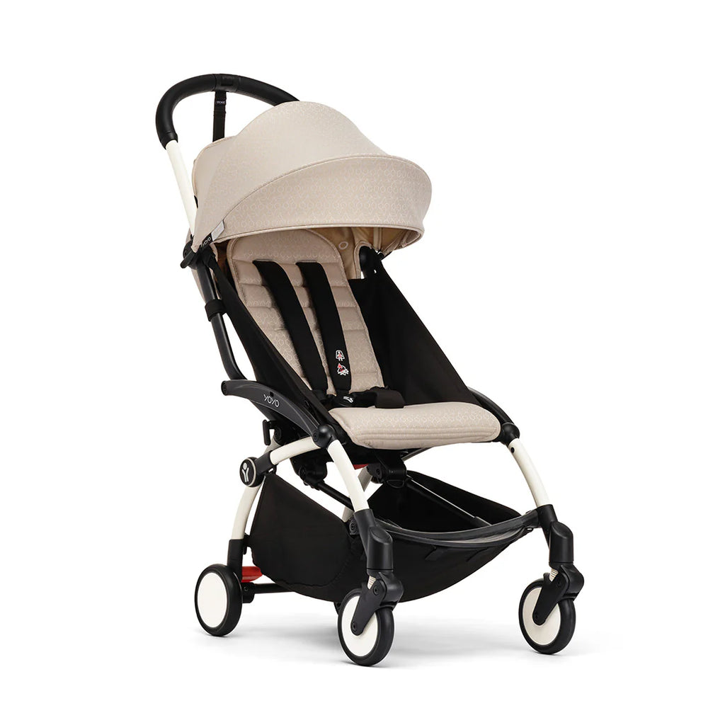 Stokke YOYO³ Stroller from 6 - The Baby Service - Bonpoint Beige on White Frame