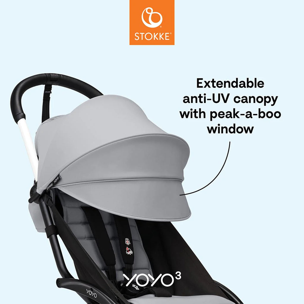 Stokke YOYO³ Stroller from 6 - The Baby Service - Canopy