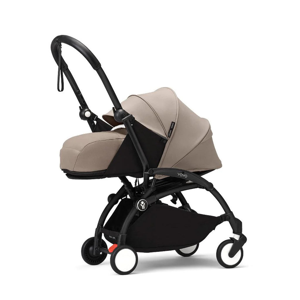 Stokke YOYO³ Stroller with Newborn Pack - The Baby Service - Taupe on Black Frame