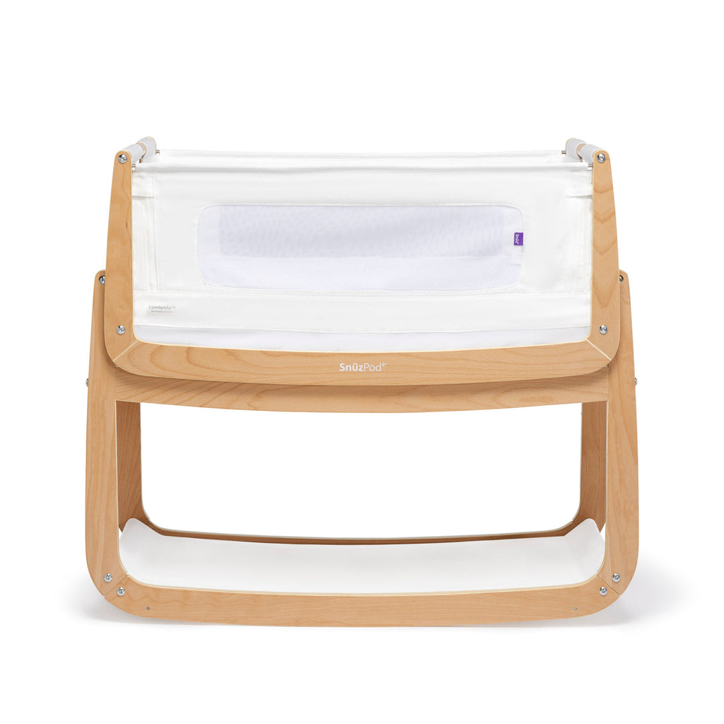 SnuzPod4 Bedside Crib - Natural Cot - The Baby Service