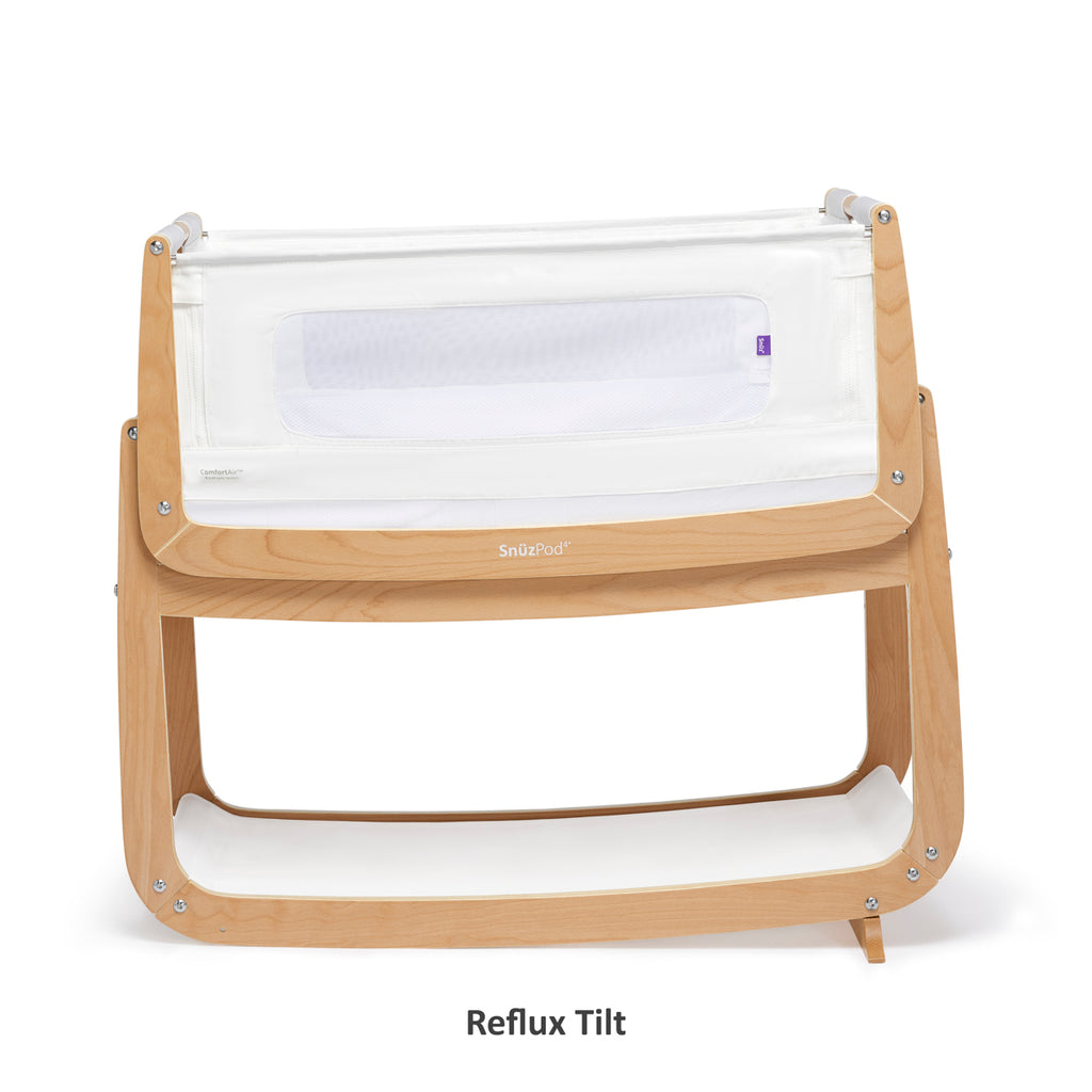 SnuzPod4 Bedside Crib - Natural Reflux Tilt - The Baby Service